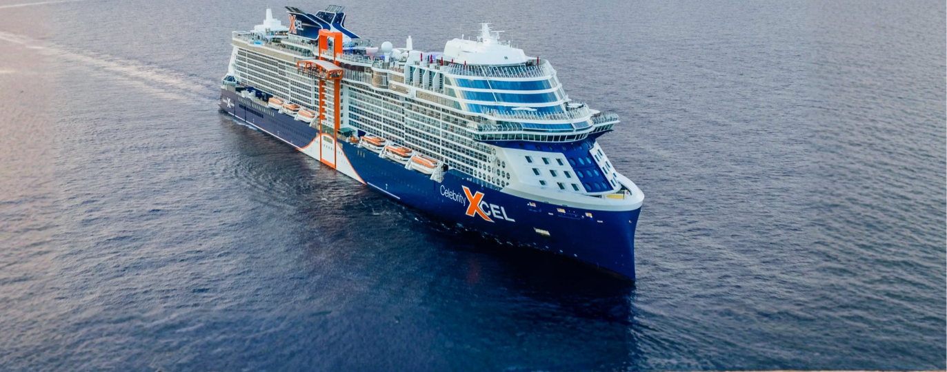 Celebrity Beyond sailing on her maiden voyage to Barcelona, Spain